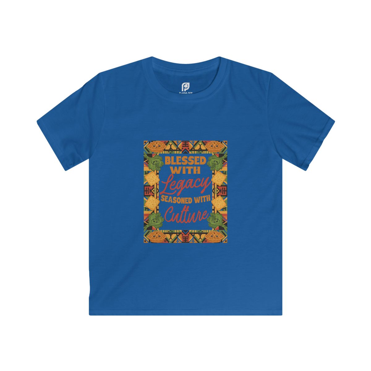 Blessed With Legacy, Seasoned With Culture Kids T-shirt