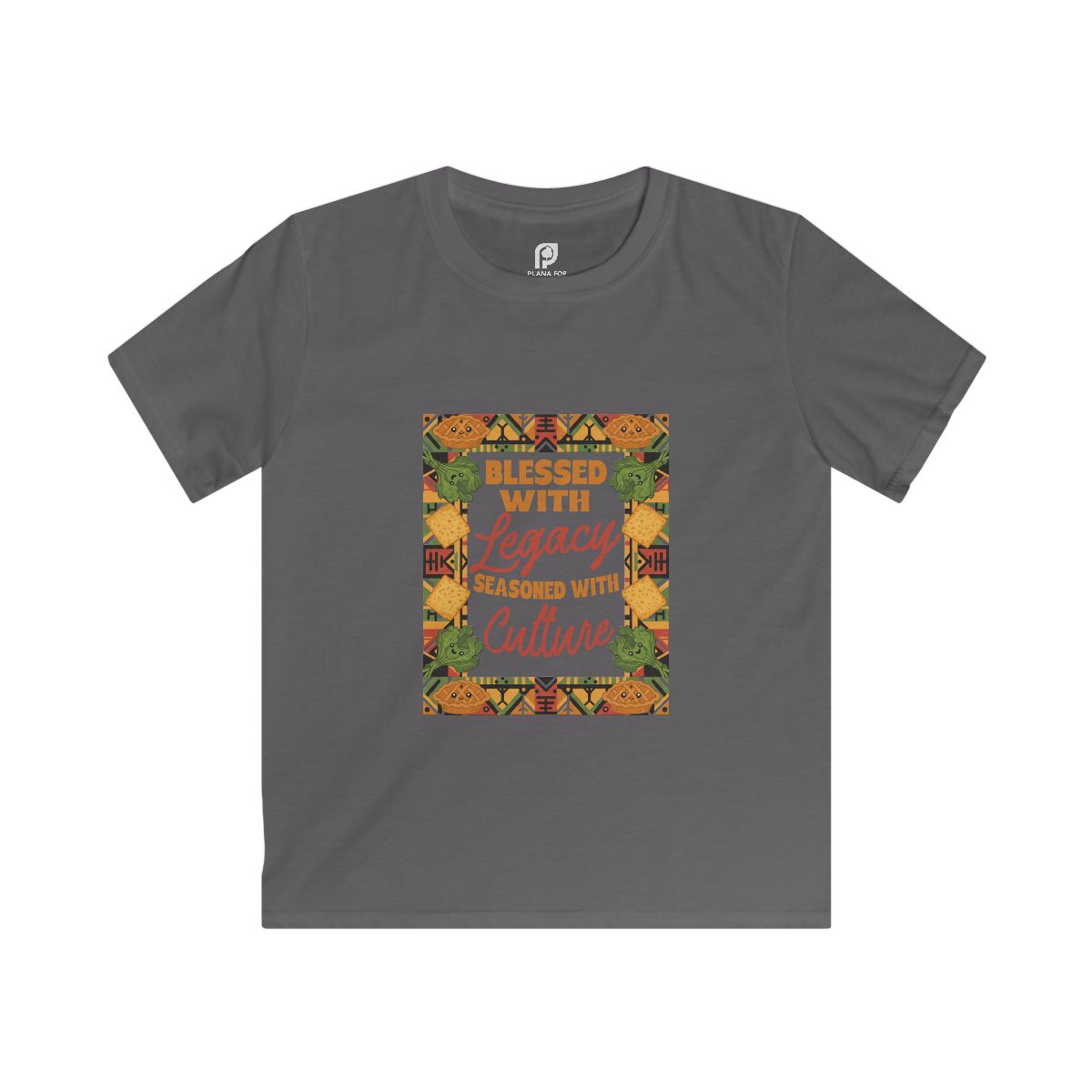 Blessed With Legacy, Seasoned With Culture Kids T-shirt