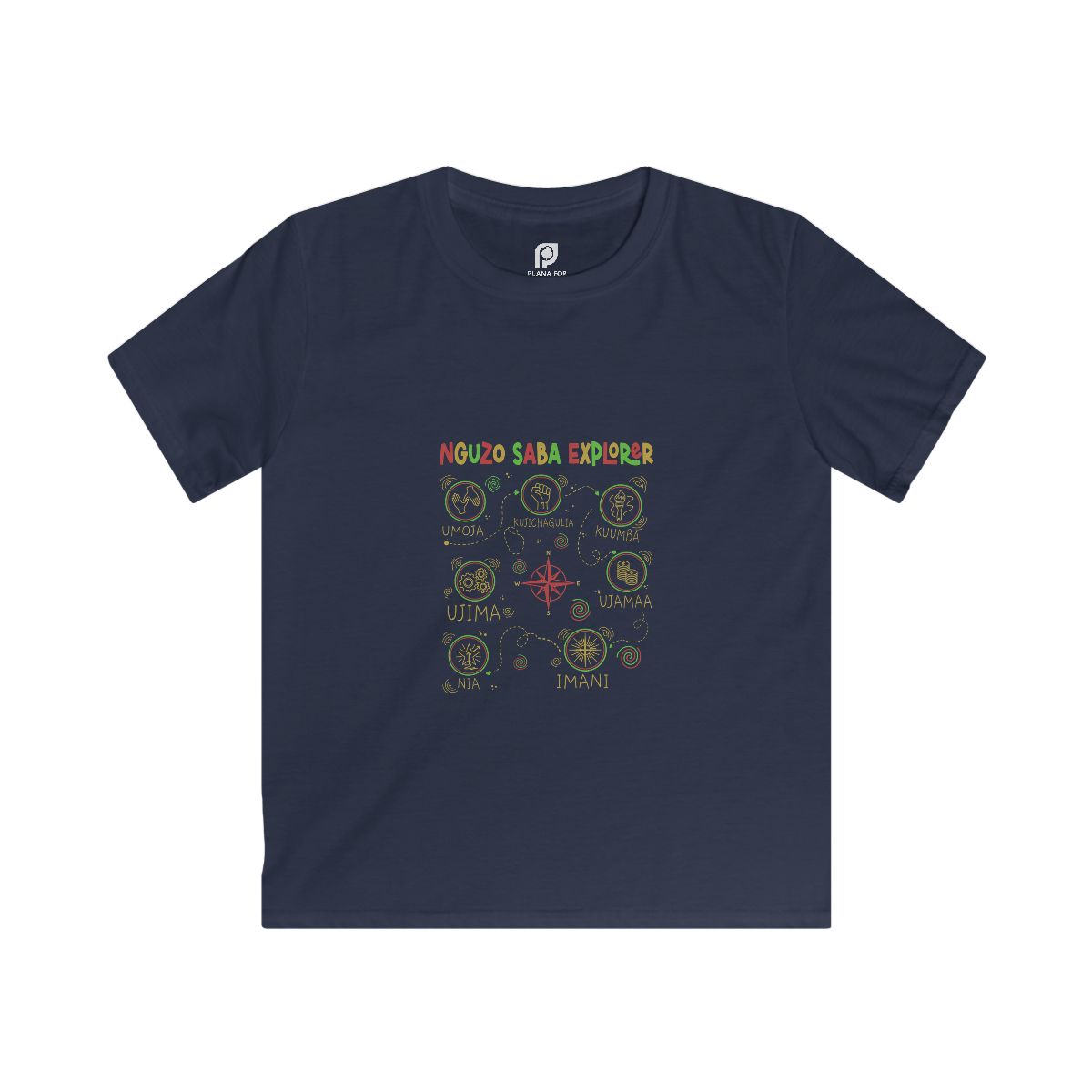 Nguzo Saba Explorer Kids T-shirt
