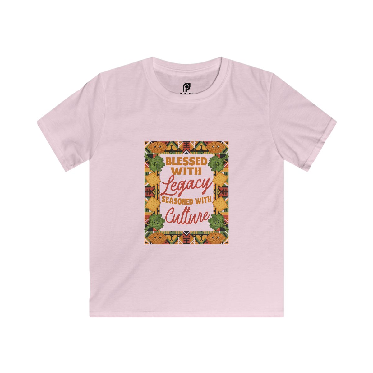 Blessed With Legacy, Seasoned With Culture Kids T-shirt