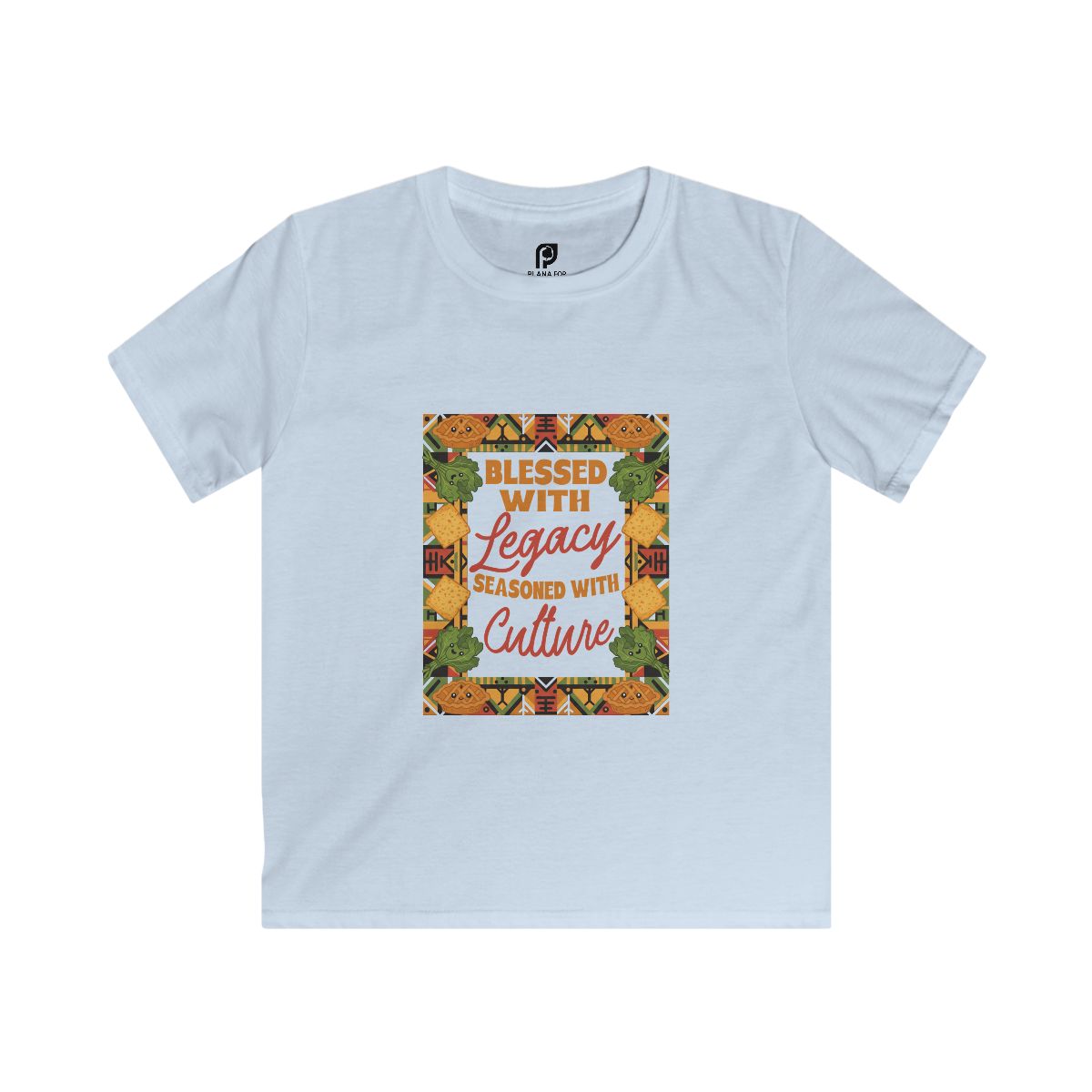 Blessed With Legacy, Seasoned With Culture Kids T-shirt
