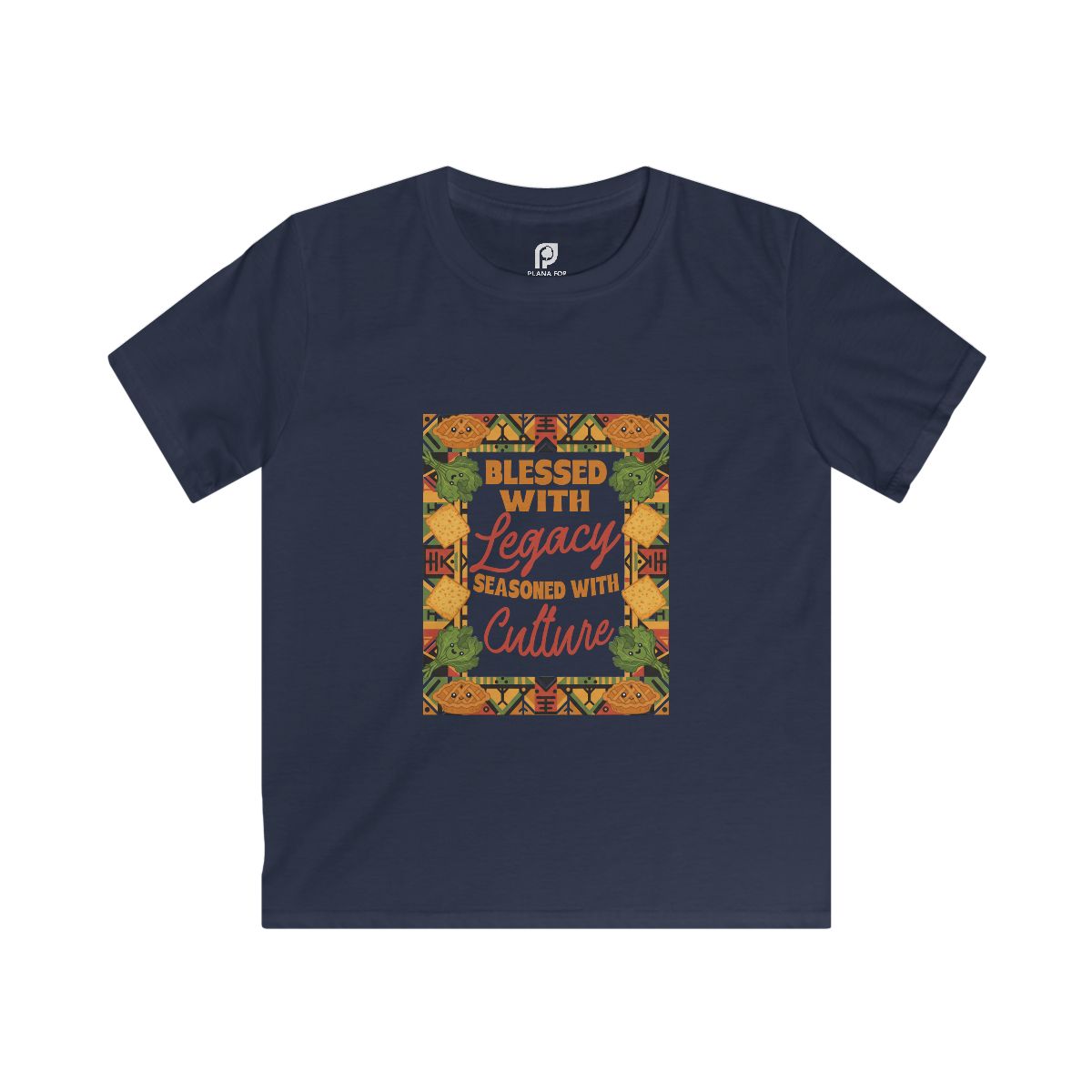 Blessed With Legacy, Seasoned With Culture Kids T-shirt