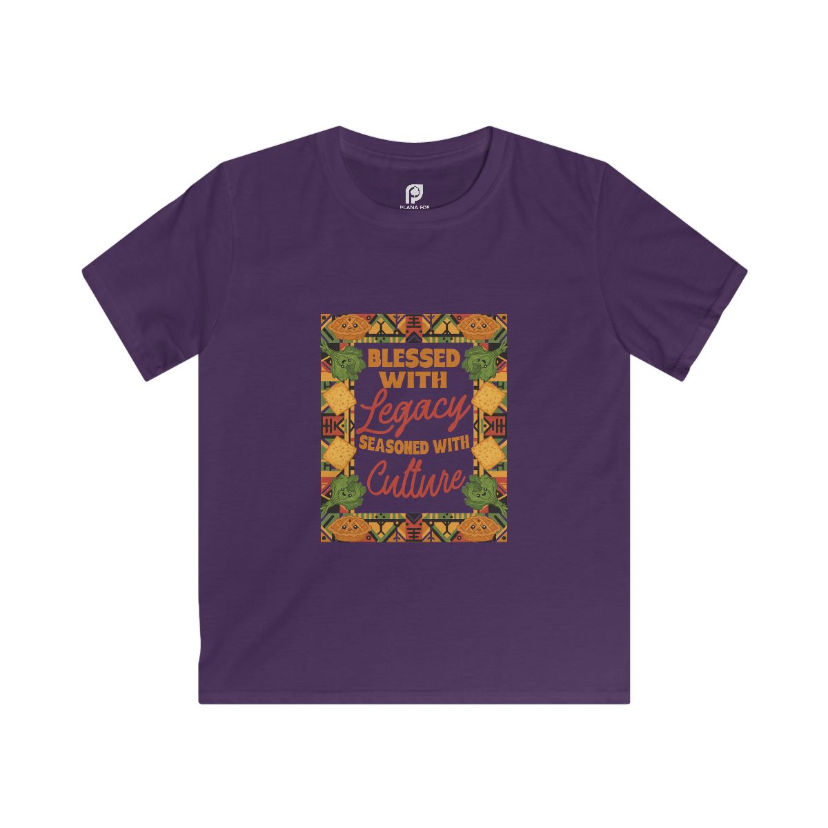 Blessed With Legacy, Seasoned With Culture Kids T-shirt